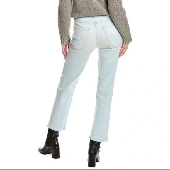 MOTHER The Pixie Tomcat Ankle Button Fly Jeans Pina Colada Paradise Size 25 - Picture 8 of 15